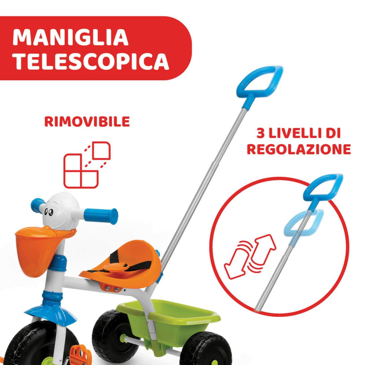 Triciclo pellicano 2 in 12