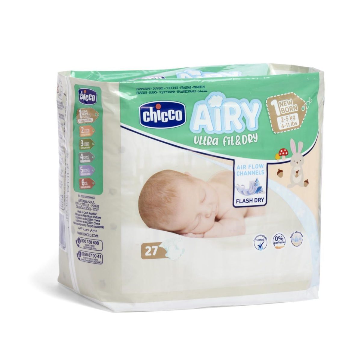 Pannolini taglia 1 Newborn – Airy Ultra Fit&Dry Chicco