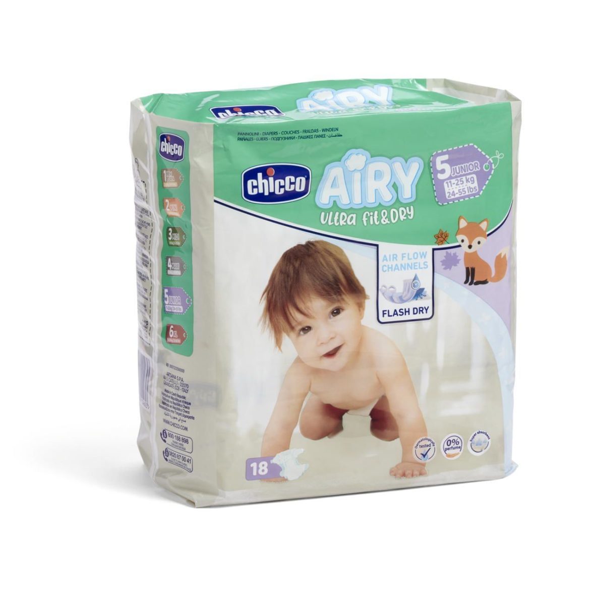 Pannolini taglia 5 Junior – Airy Ultra Fit&Dry Chicco