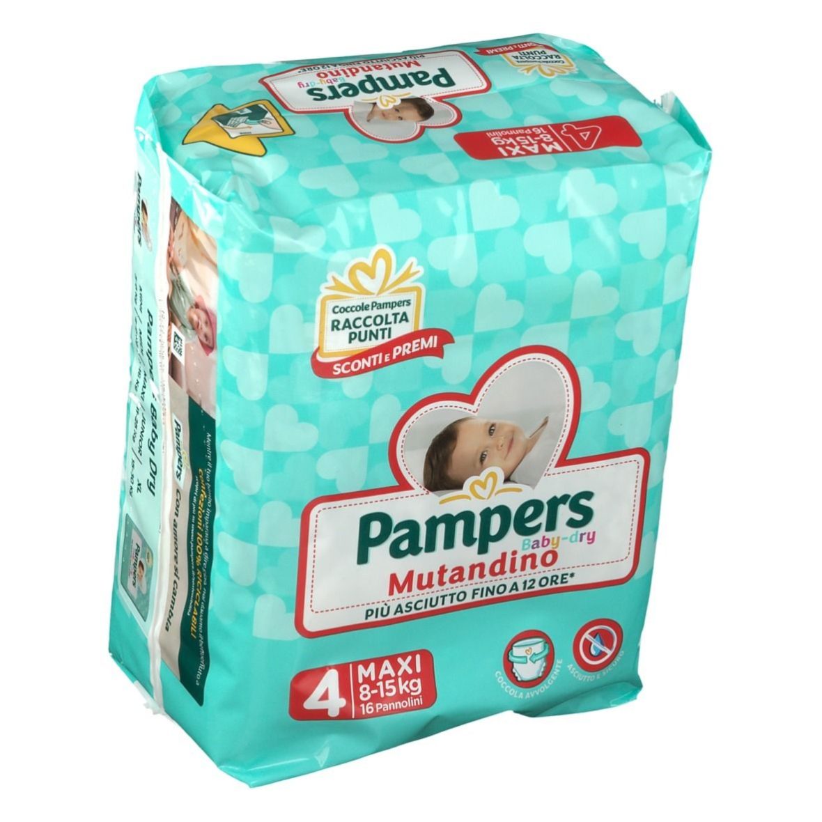 Pampers BABY-DRY MUTANDINO Maxi Taglia 4 (8-15 Kg)