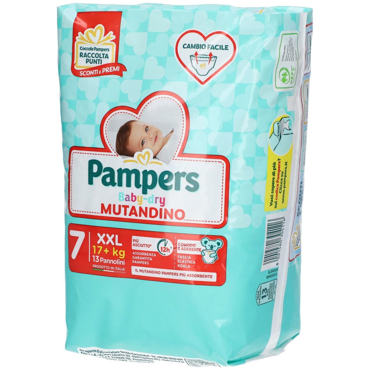 Pampers BABY-DRY MUTANDINO XXL Taglia 7 (17+ Kg)