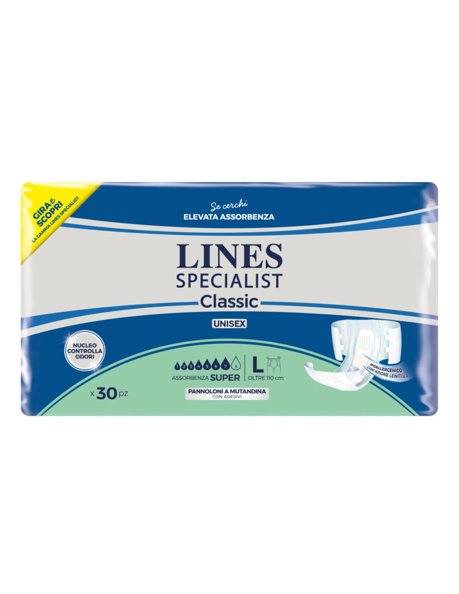 LINES SPECIALIST CLASSIC SUPER – PANNOLONE A MUTANDINA