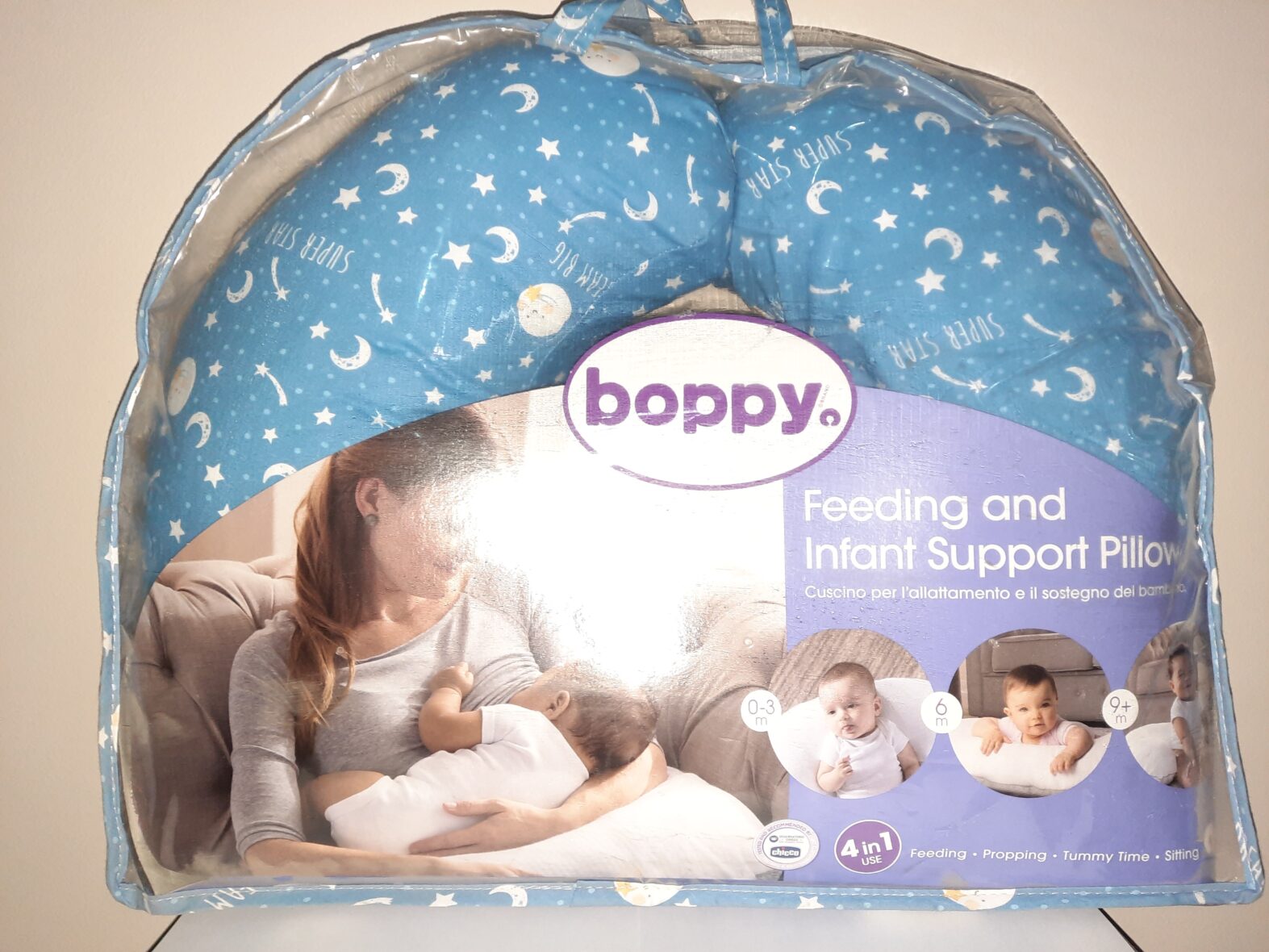 CHICCO Cuscino Allattamento Boppy MOON AND STARS